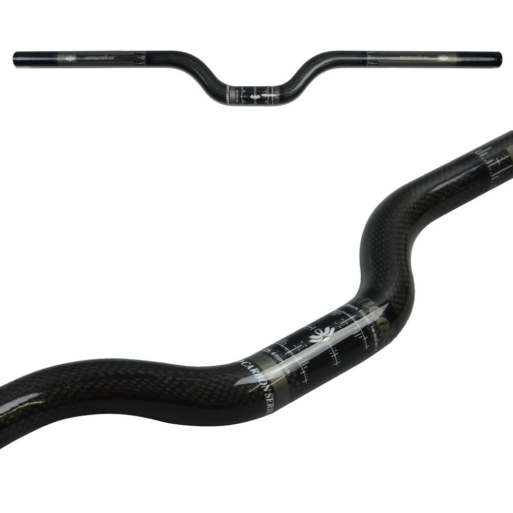 Carbon Fiber Riser Bar 31.8/25.4mm Mountain Folding Bike Handlebar Rise Up 55mm