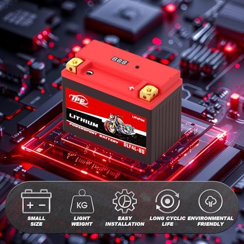 Lithium Motorcycle Battery YTX4L-BS 12V 3Ah Rechargeable Powersport 4L-250CCA