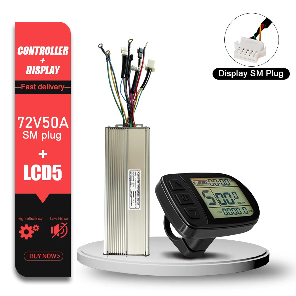 Electric Bike Controller 36V 48V 15A-50A All SM Plug Brushless 250W-3000W Motor