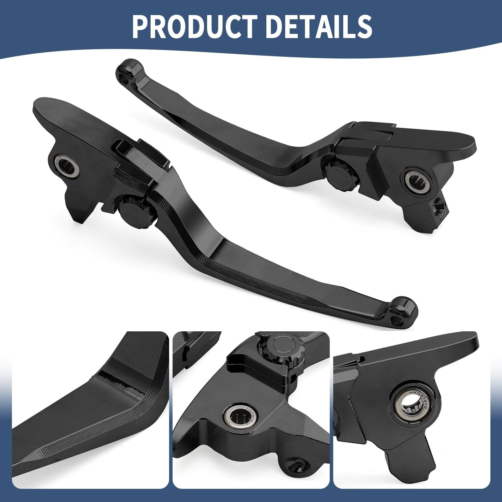 Motorcycle Levers Brake Clutch Handle Lever Adjustable Fit for Harley 2017-20…