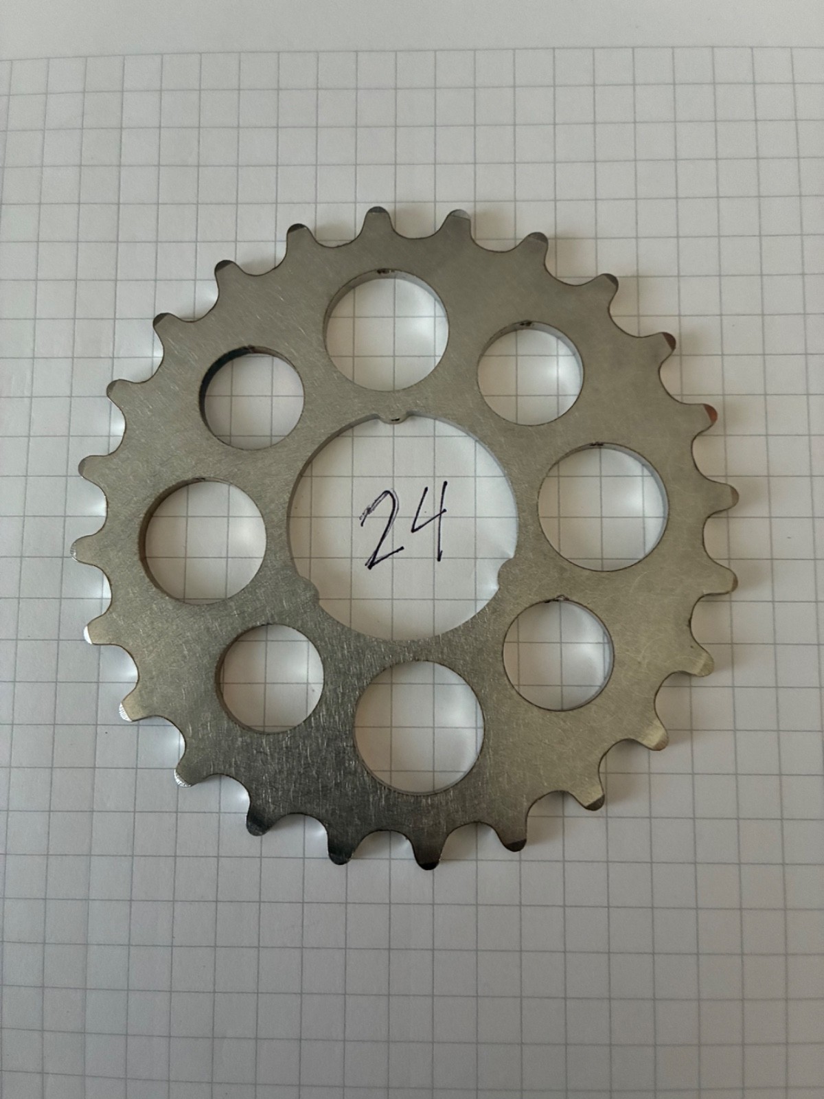 24 tooth rear sprocket, fits Bendix Coaster brake hub