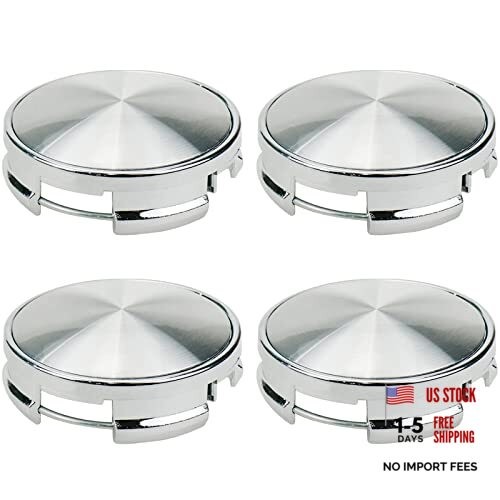 Wheel Center Caps,62mm Rim Hub Center Covers Outer 62 mm, Inner 63 mm Silver