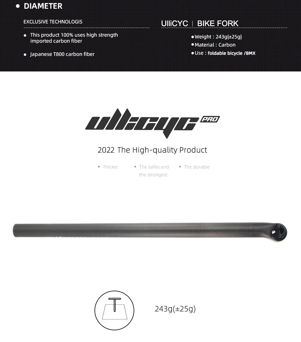 5/25 Degree Carbon Bike Seatpost Folding Bicycle Seat Post 31.8/33.9/34.9x580mm