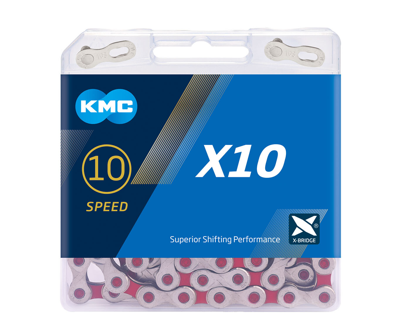 KMC X10 116 links Missing Link X-10 VIVID 10 speed KMC chain red blue PURPLE