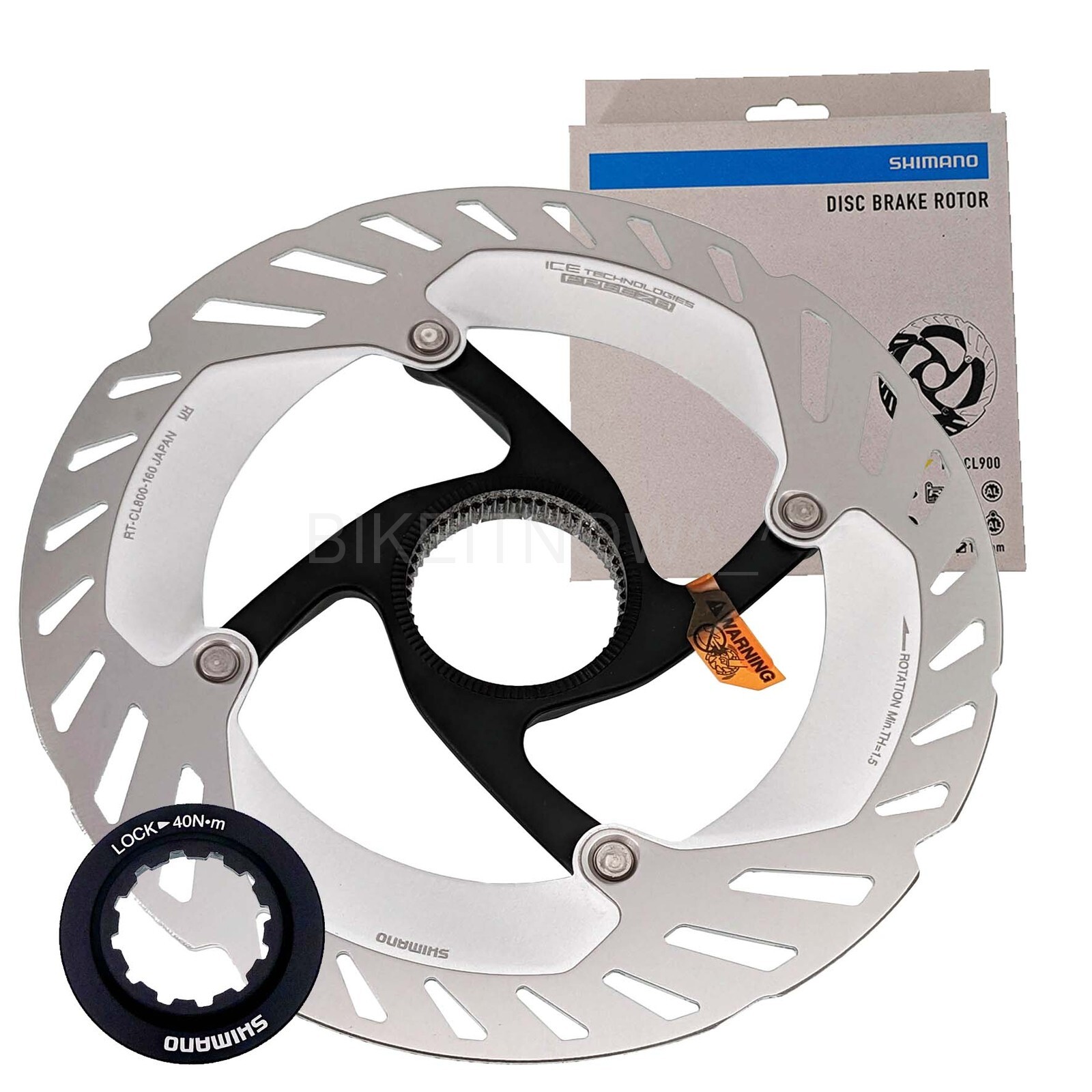 2023 Shimano GRX Bike RT-CL800 Center Lock Disc Rotor 160mm,ICE TECH FREEZA