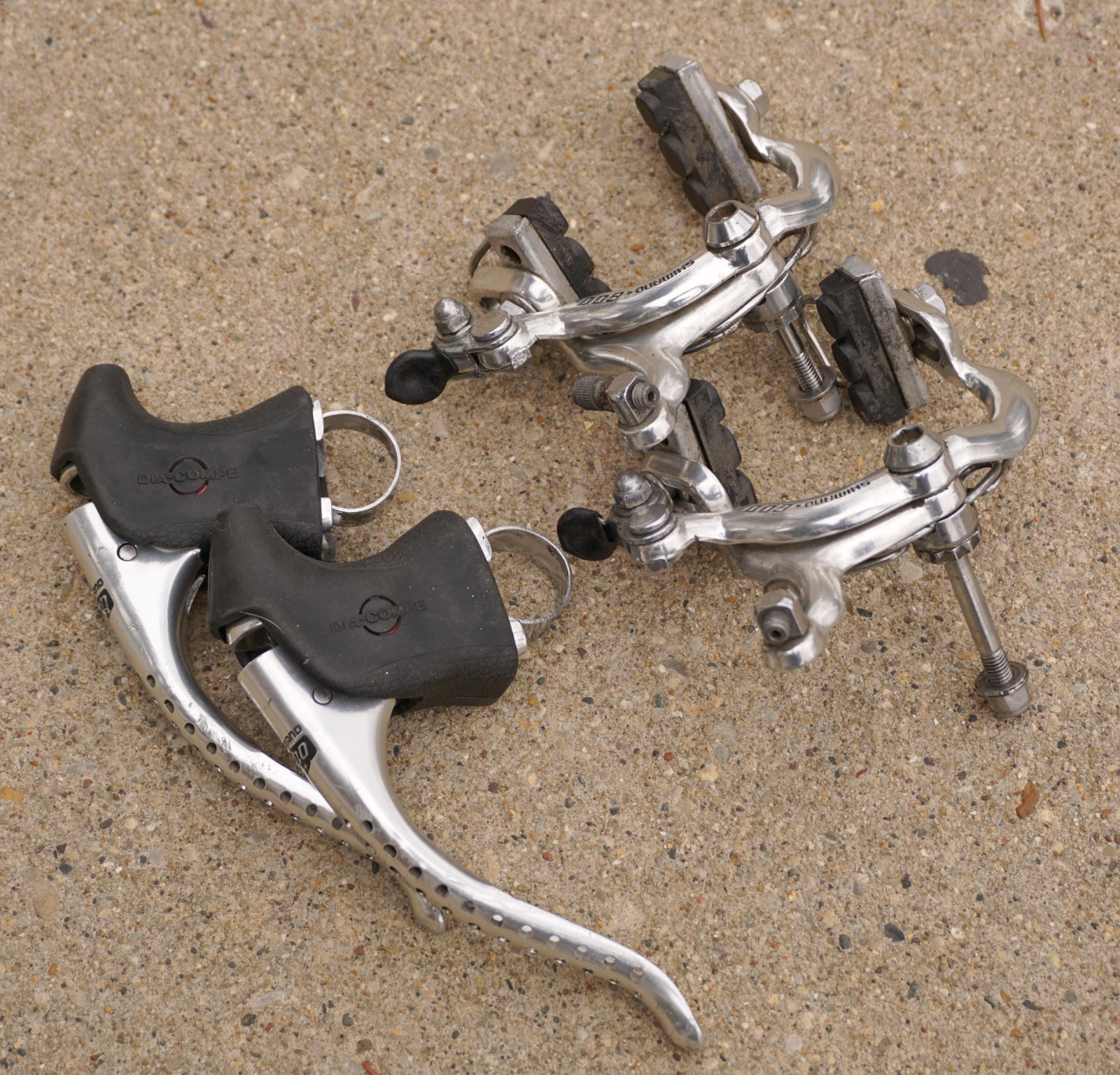 Shimano 600 Arabesque Brake Set Levers Caliper Road Bike Drop Bar Eroica 600EX