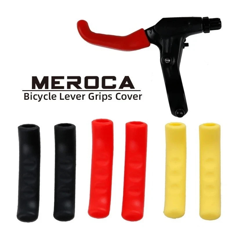 1Pair MEROCA Bike Brake Lever Silicone Grip Covers, Bicycle Handle Accessories