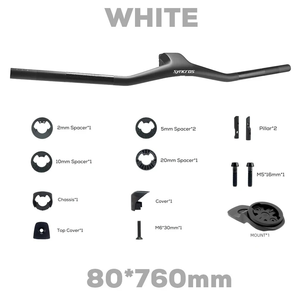 740MM -40 Degrees Full Carbon Fibre Integrated Cockpit MTB Handlebar Accessories