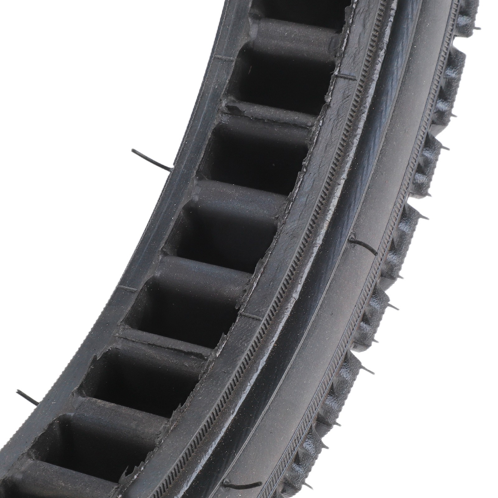 16×2.125 Solid Tire for Mountain Bike Black Rubber 372mm OD 51mm Width