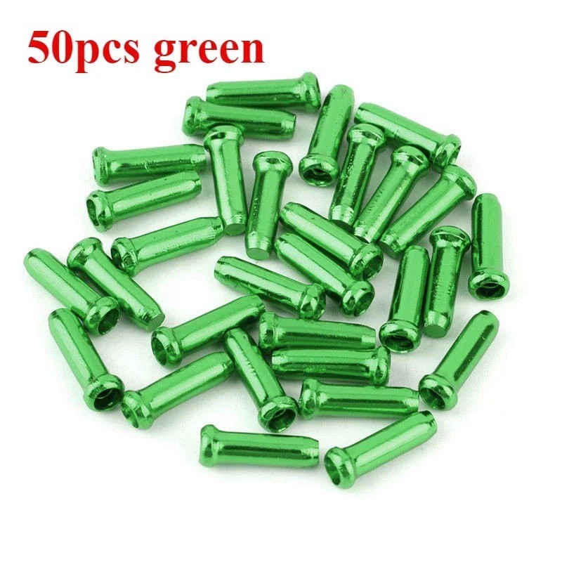 50pcs Bike Brake & Shift Cable End Caps Aluminum Crimp Tips Bicycle Cable Ends**