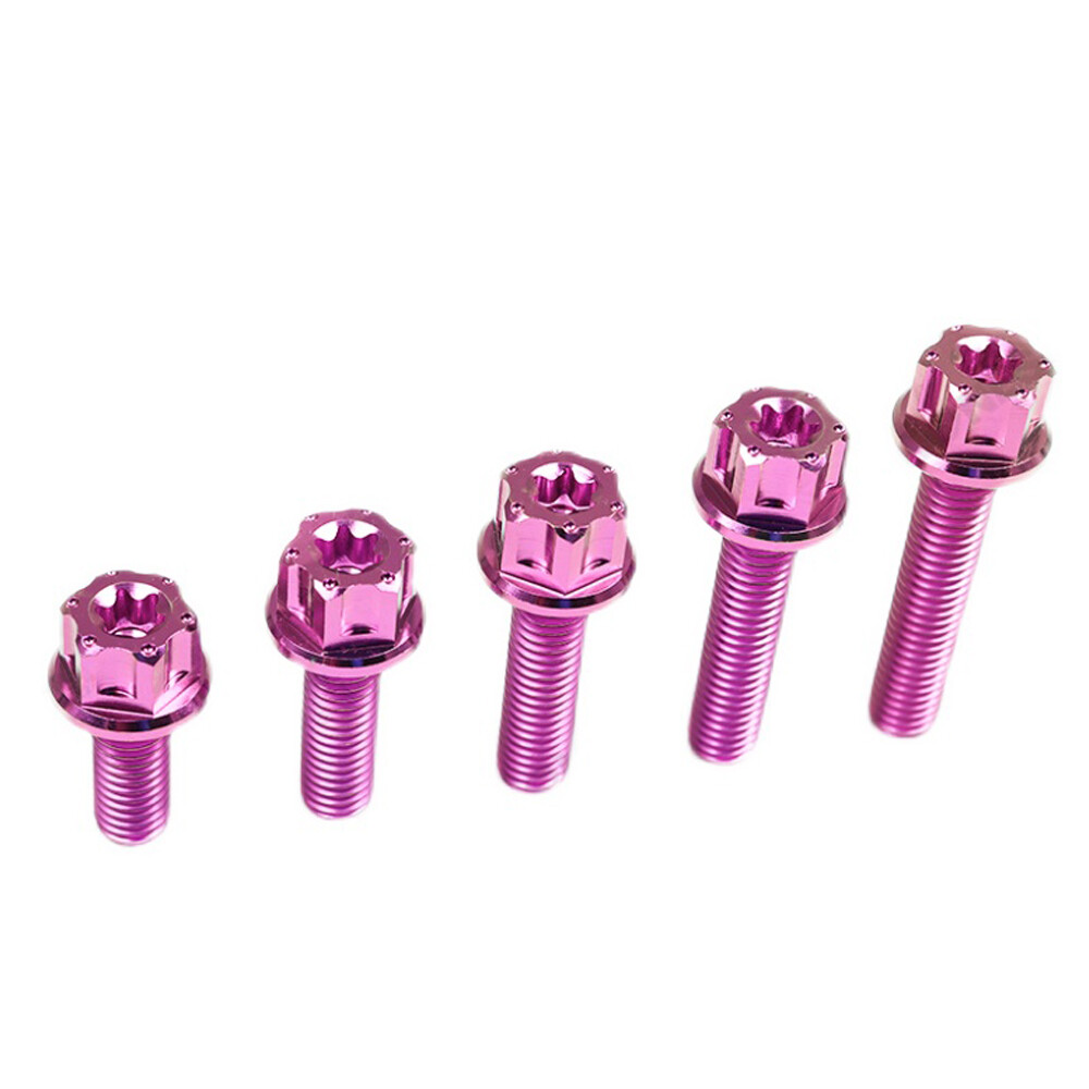 M8x20 25 30 35 40 45 50 55 60mm Titanium Screws Flange Ti Bolts Bicycle Fastener
