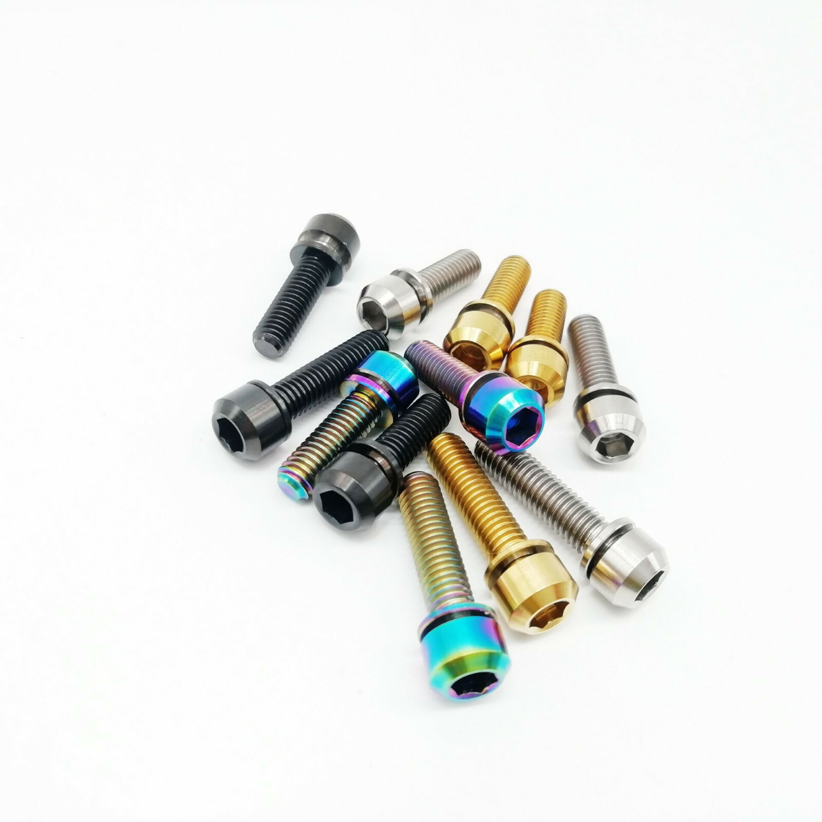 4pcs M5x16mm M5X18mm M5X20mm Titanium Ti stigma Screw Allen Head Bolt Washers