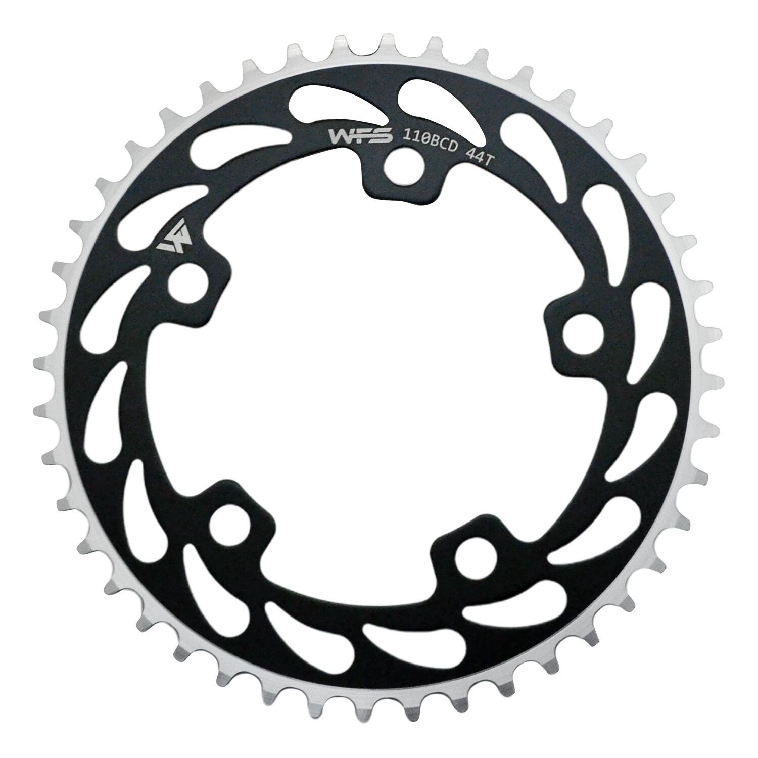 WFS Helix Chainring 44T 1/8″ 110mm Old School BMX Single Speed Fixie , Black
