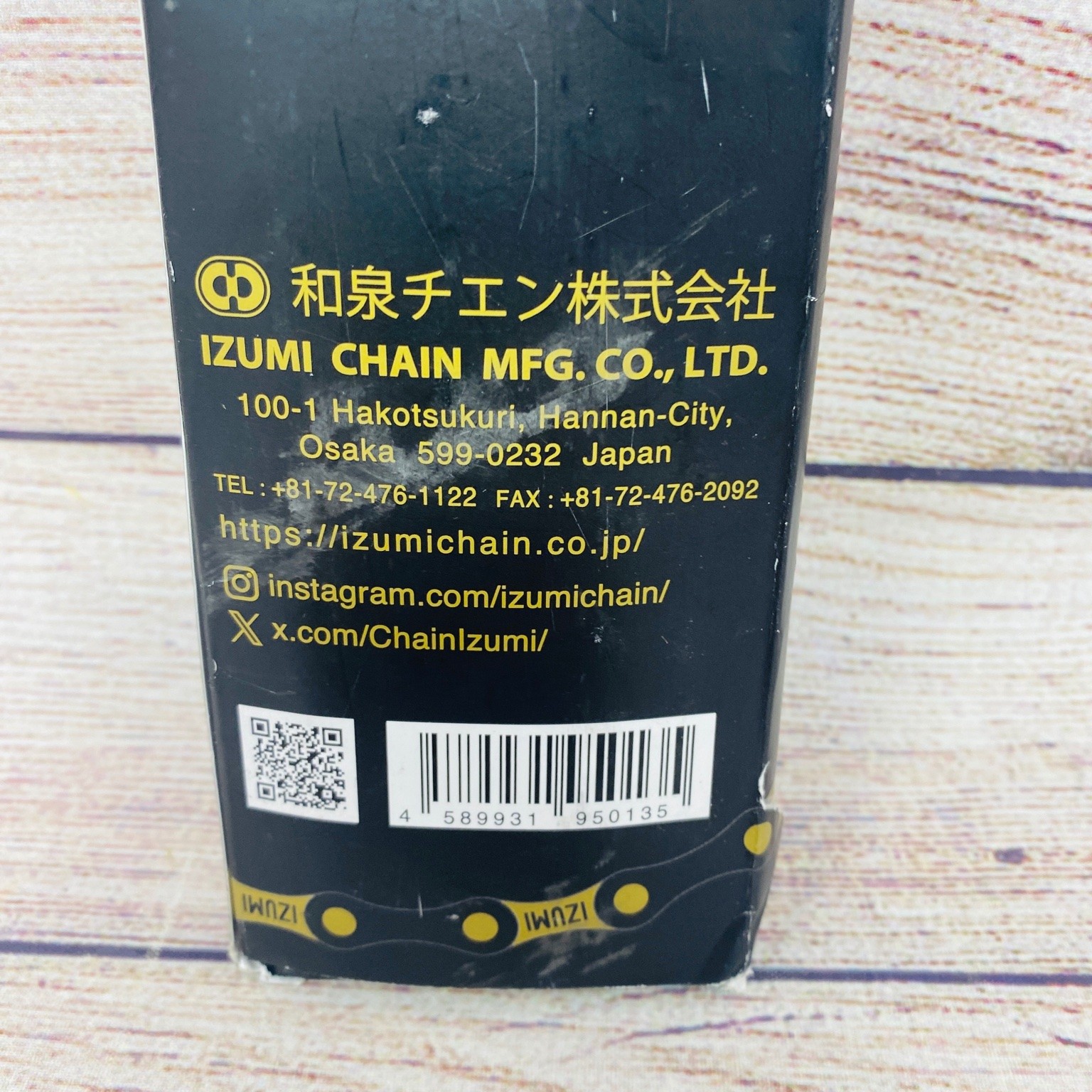 IZUMI Jet Black Bicycle Chain 1/2″ x 1/8″ Single Speed Made in Japan – New!