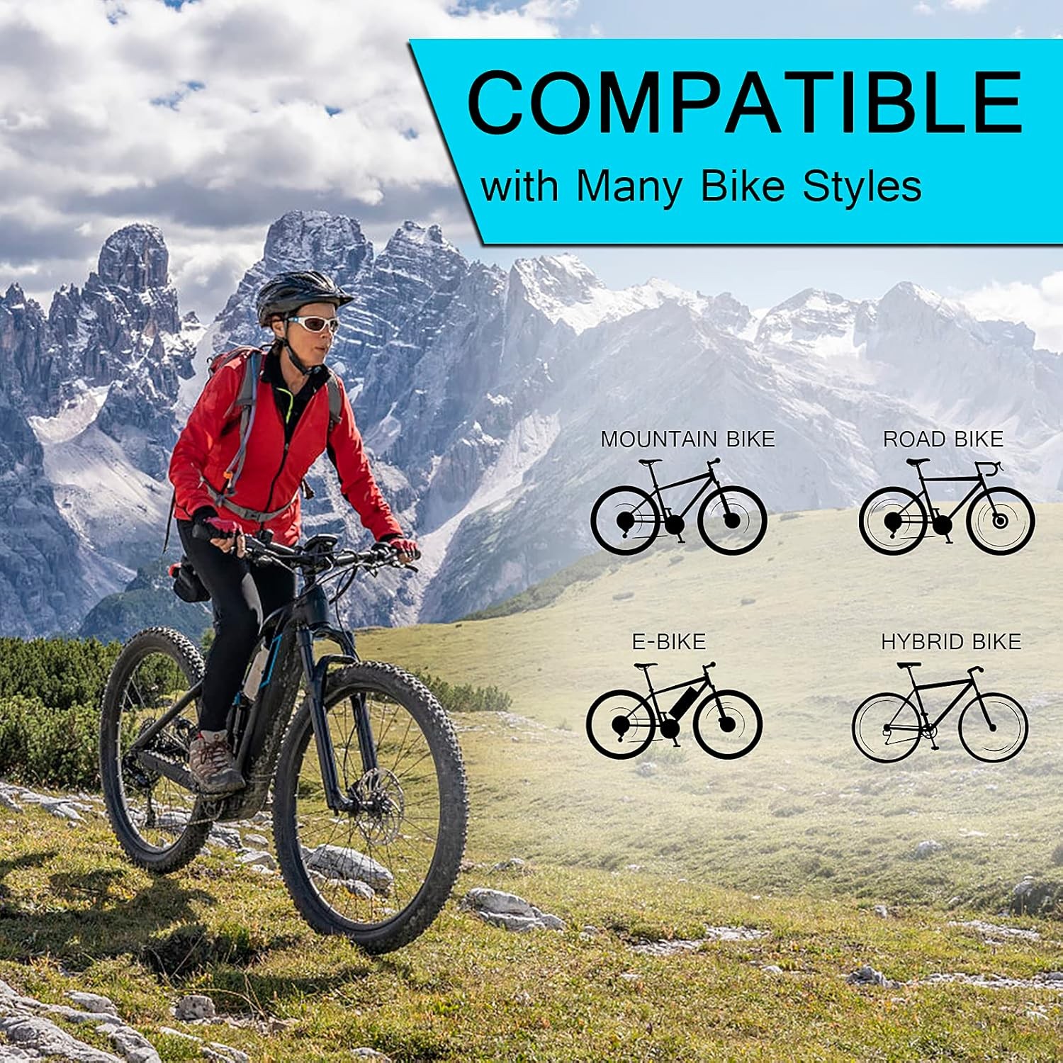 Suitable for mountain bikes, road bikes and electric mountain bikes