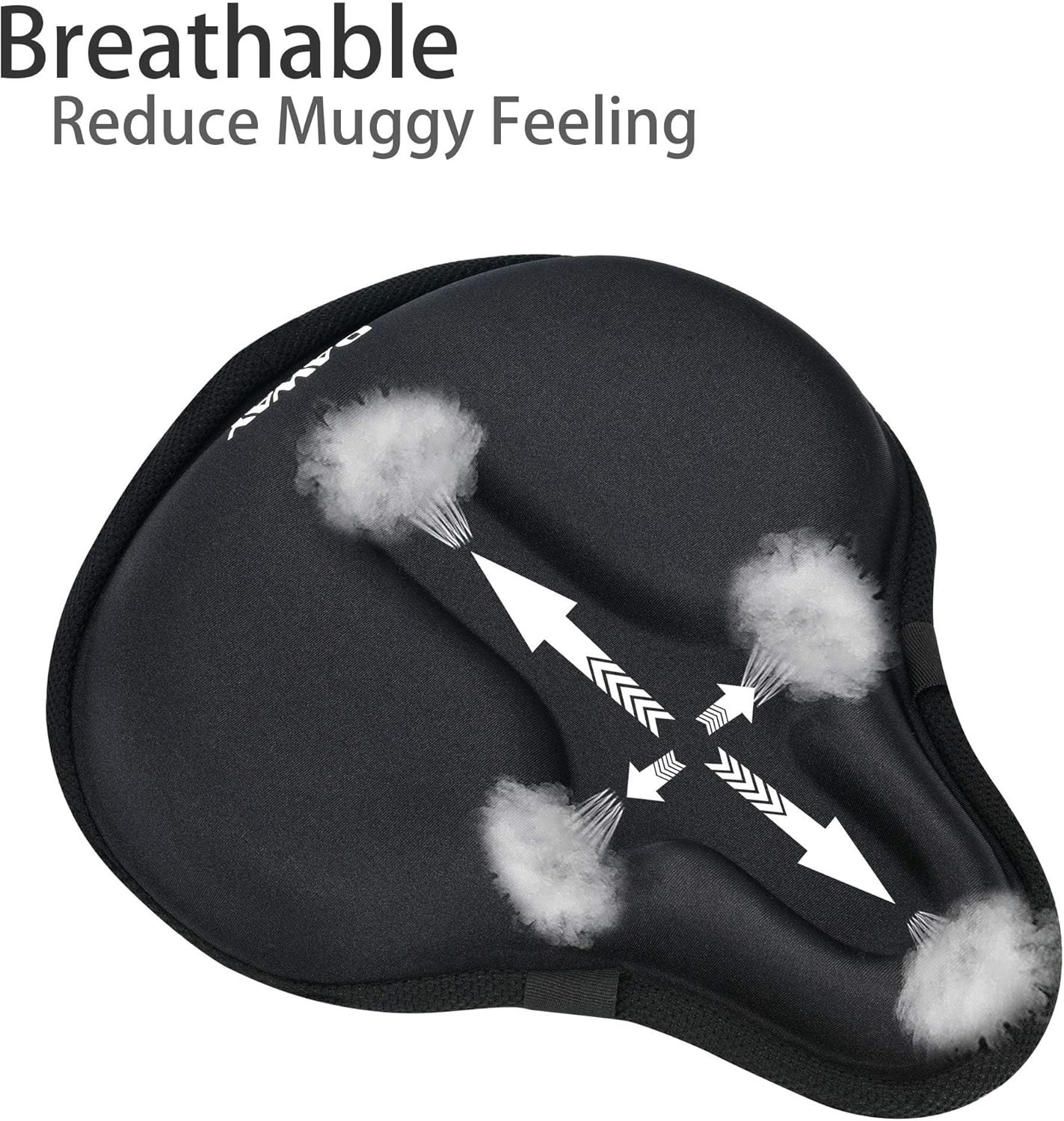 Comfort Bike Seat Cushion Soft Gel Extra Wide Big Bum Bicycle Saddle Pad Sporty