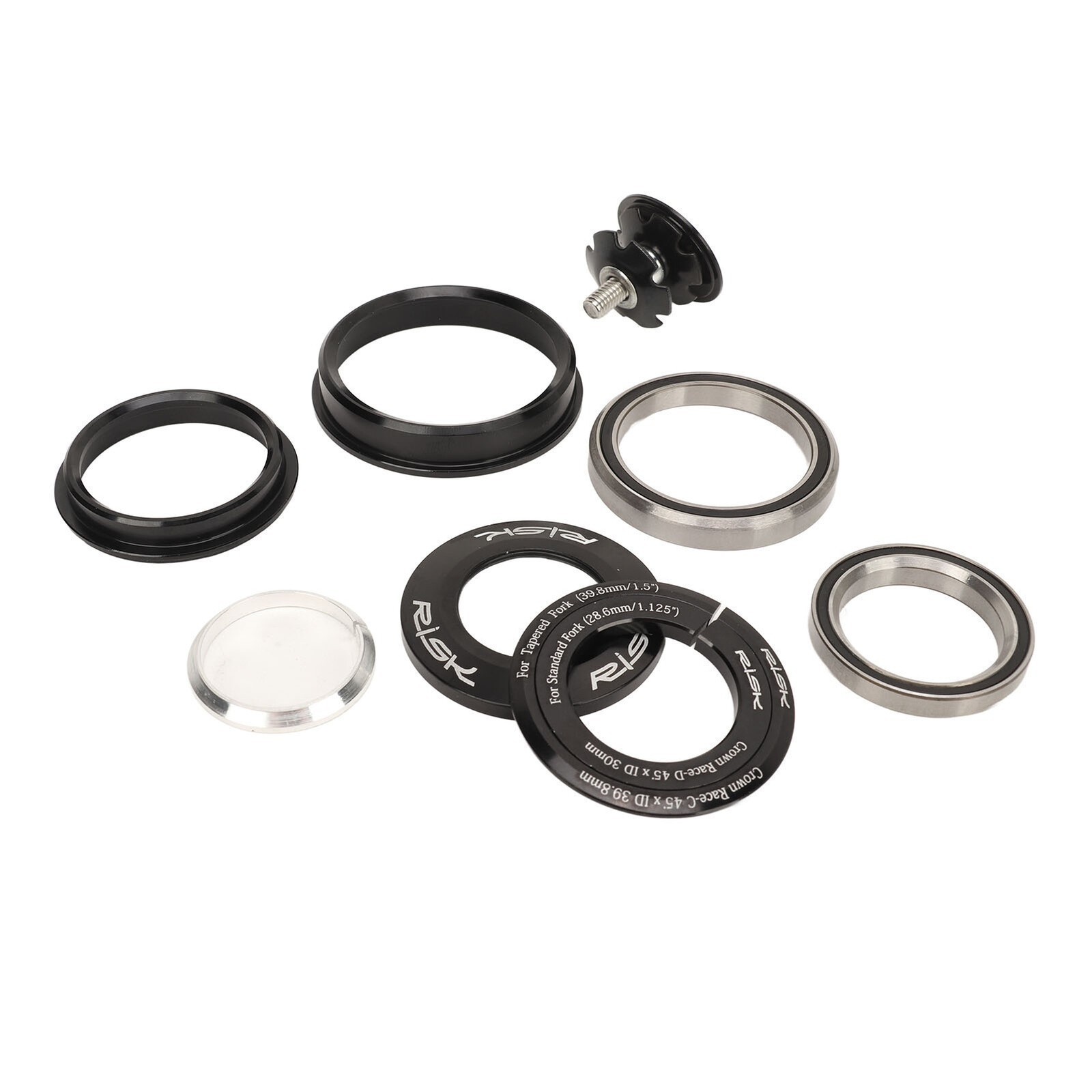 Bicycle Front Fork Bowl Set Aluminum Alloy Dual Bearings Mountain Bike Headset