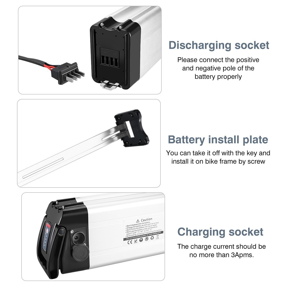 E-bike Lithium Battery 48V 12.5Ah Battery For Ancheer Ecotric Electric Bike