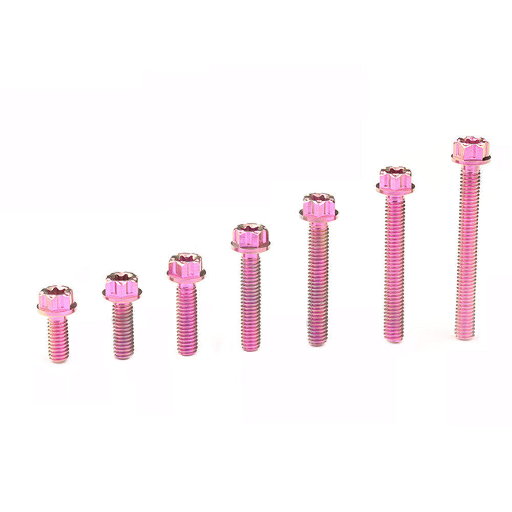 M4x10 12 15 20 25 30 35mm Titanium Bolts Flange torx screws Motorcycle Fastener