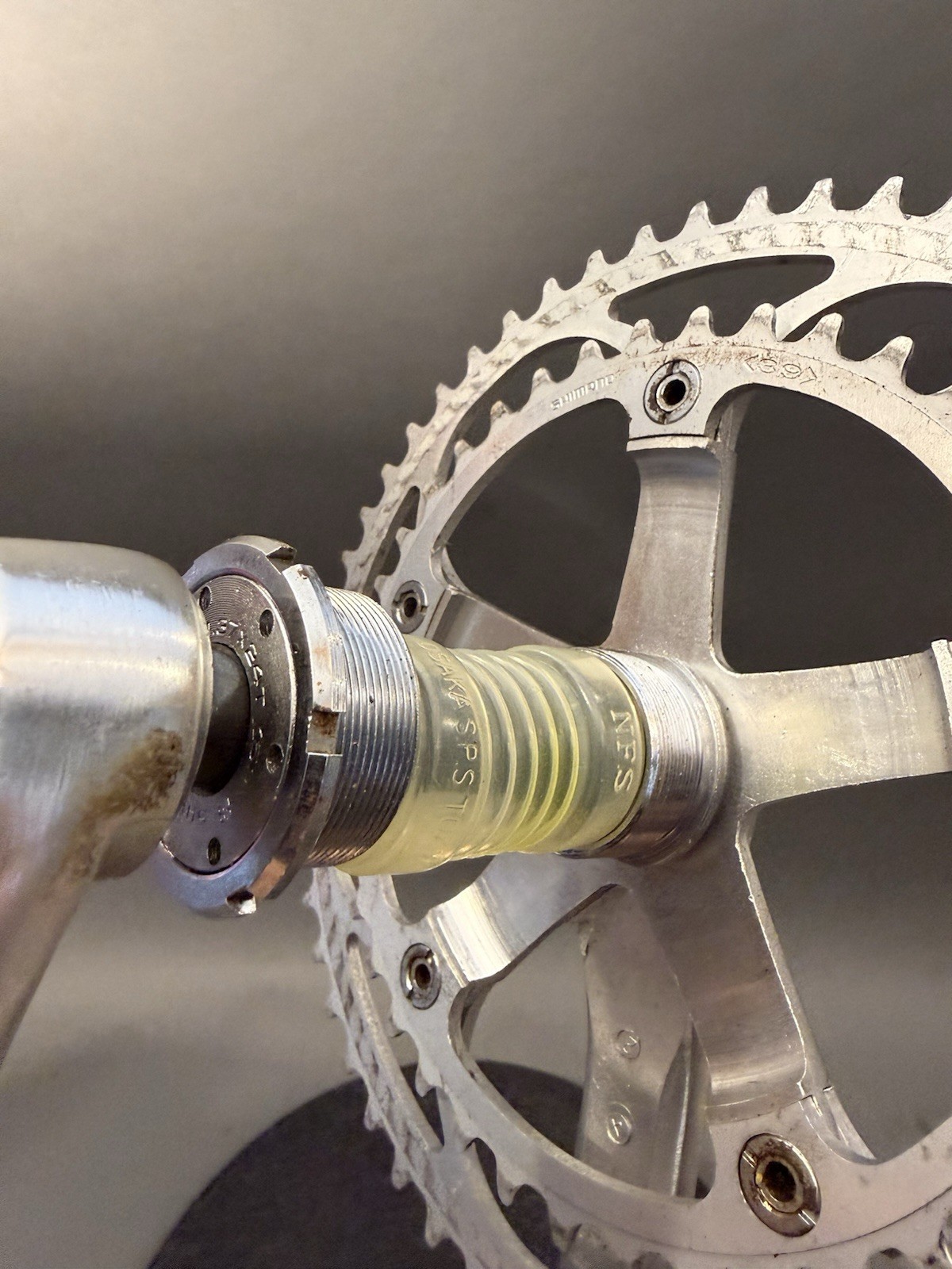 Shimano 600 Arabesque Crankset 170 Vintage Old School Square Taper Cranks 39/52