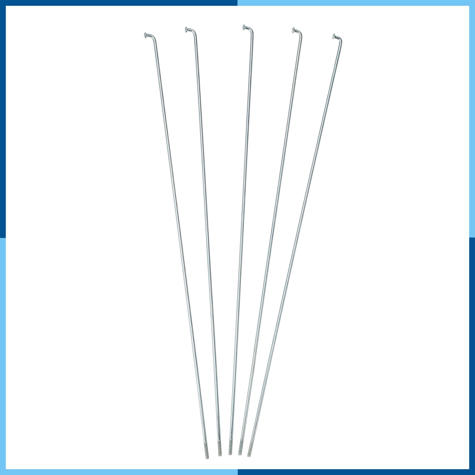 36 Pcs 14G J Bend 257mm x 2mm Bicycle Spokes with Nipples Steel Silver Tone Auto