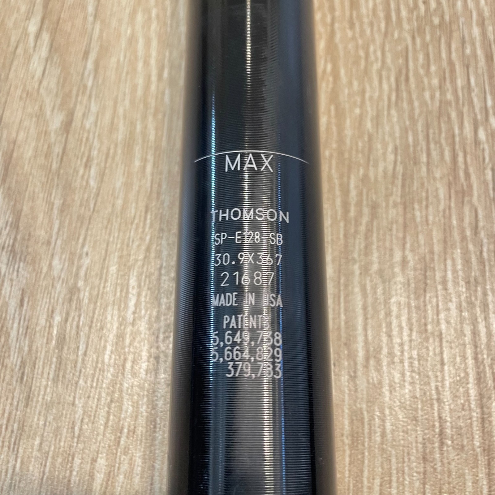Thomson Elite Mtn Bike Alloy Seatpost 30.9 x 367mm 16mm Setback BLACK SP-E128-SB