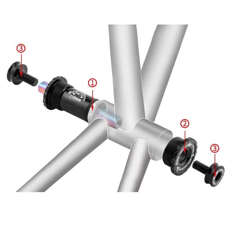 MUQZI Bicycle Titanium Ceramics Bottom Bracket MTB Road Bike BB68 103 107 110 11