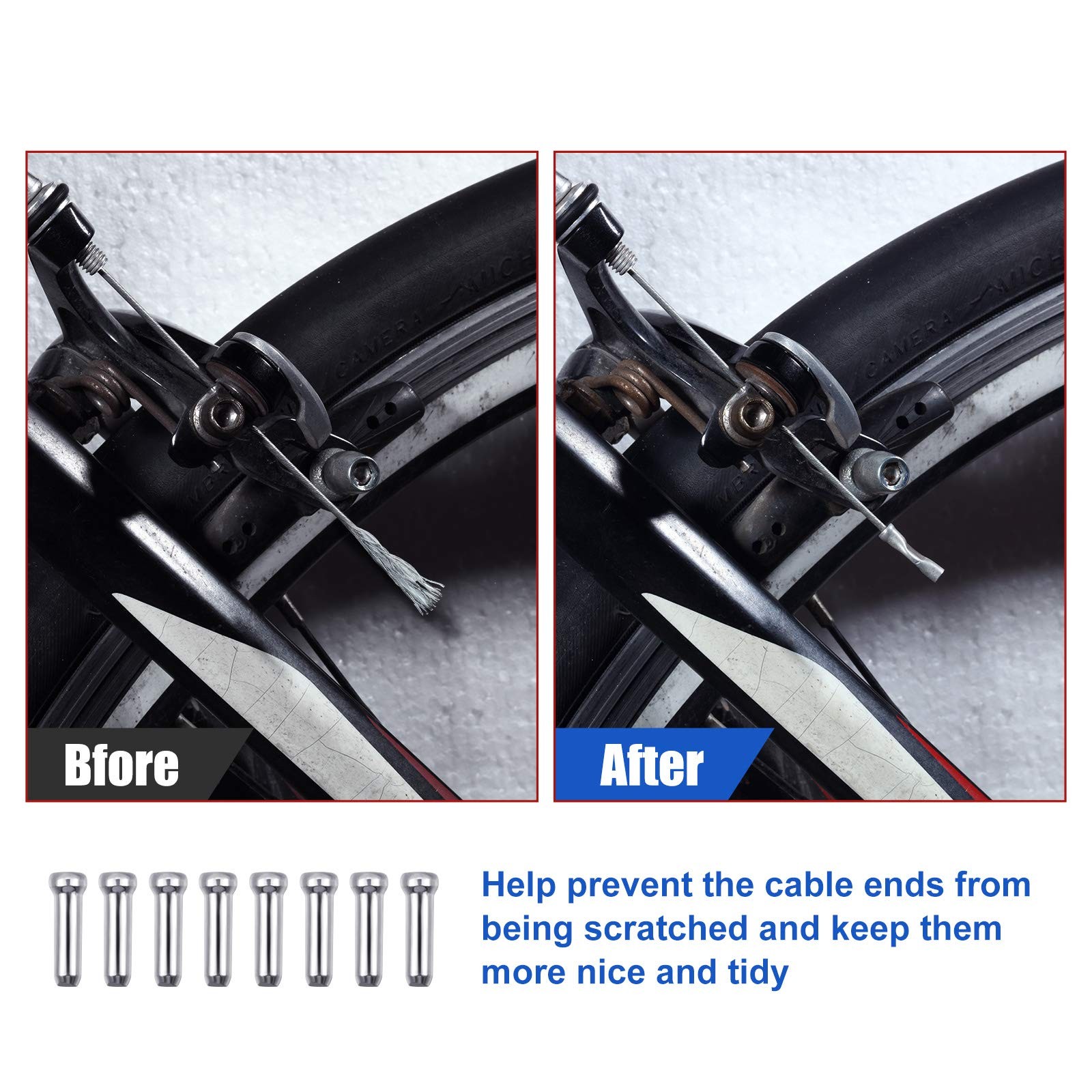 Boao Universal Bike Brake Cable Kit Derailleur Bicycle, Shifter Blue