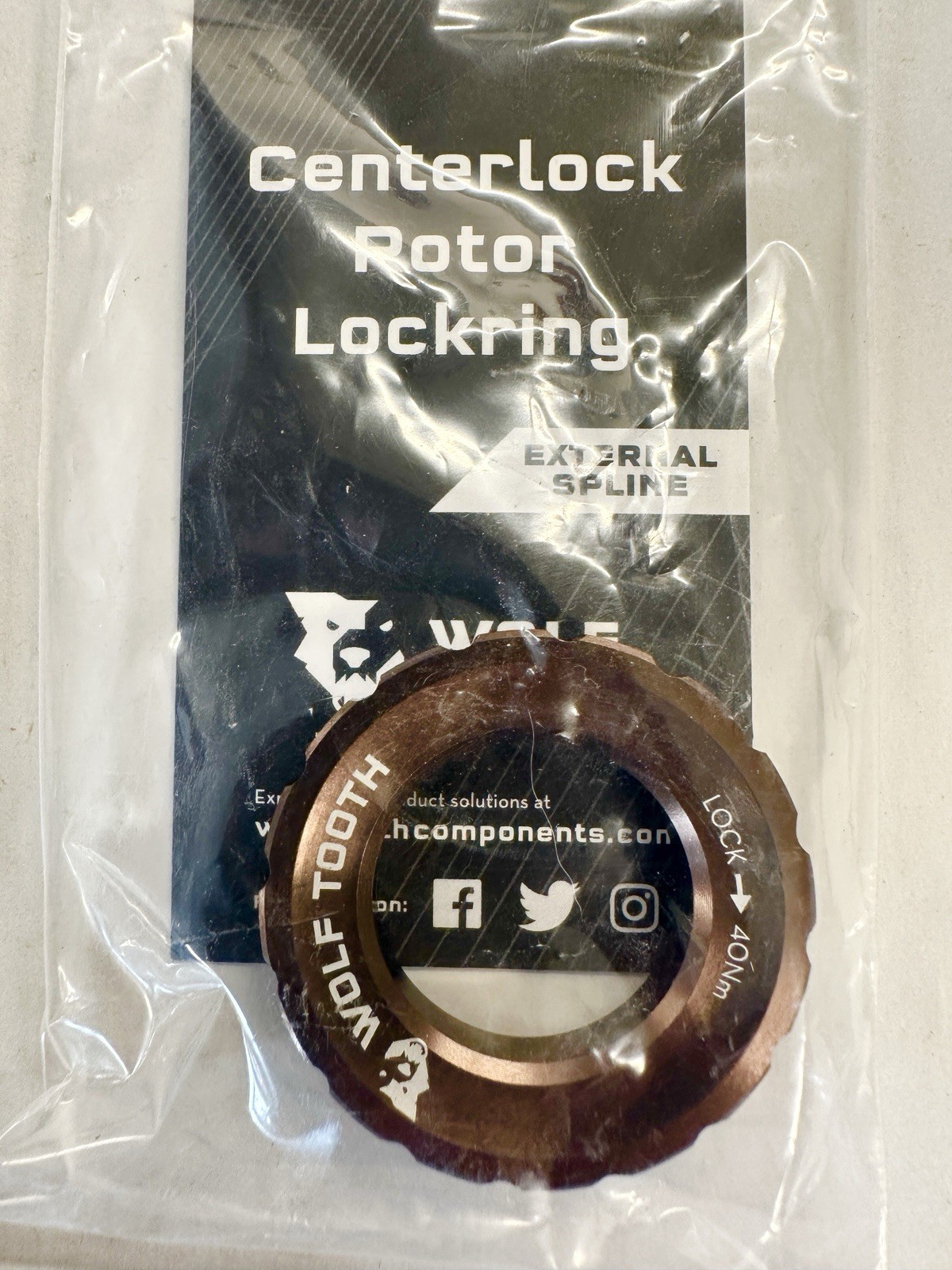 Wolf Tooth Rotor Lock Rings, Pair, Centerlock, Black, Blue, Red