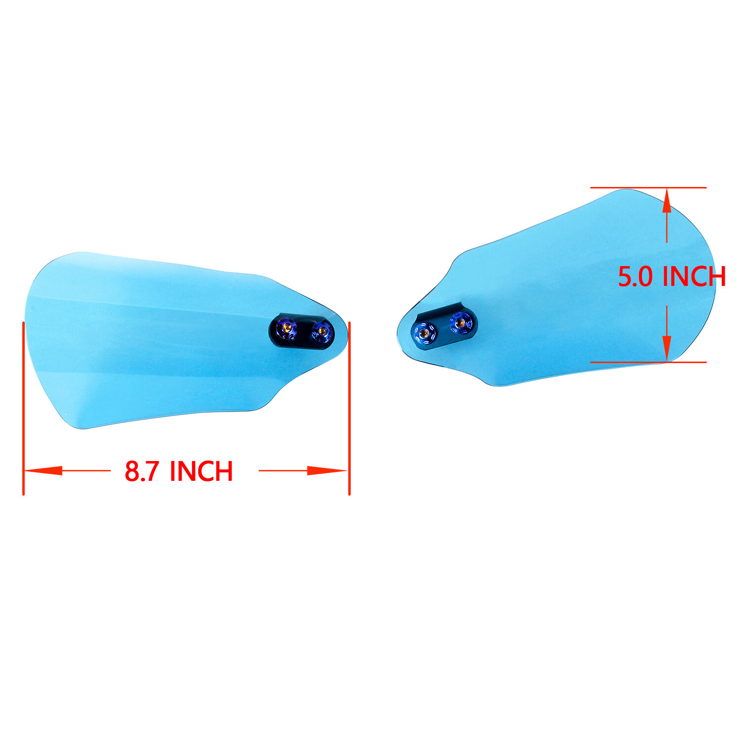 Blue Acrylic Hand Grips Windshield For Harley Touring FLHR FLTC Dyna FXDF FXDX