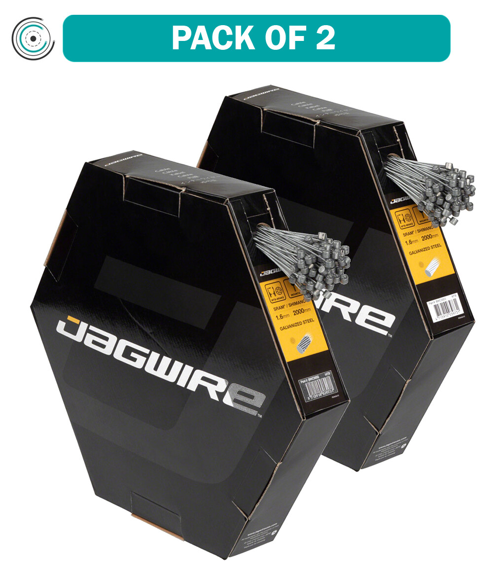 Pack of 2 Jagwire Brake Cable Basics 1.6x2000mm Galvanized SRAM/ MTB