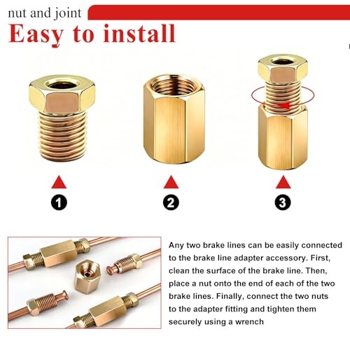 102Pcs 3/16″ & 1/4″ Brake Line Fittings Assortment Kit, 3/8 102PCS-3/16″ & 1/4″