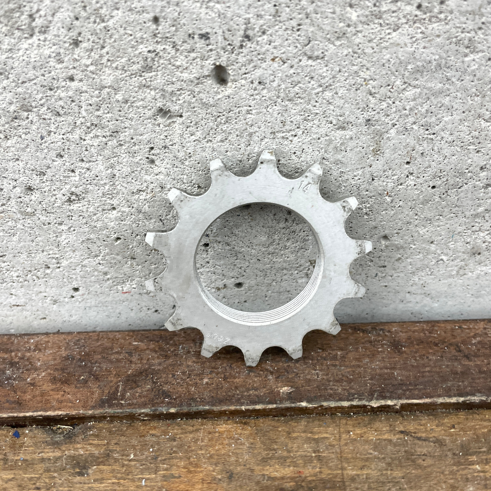 Vintage Alloy Track Cog 14 Tooth Aluminum English Threaded Fixie Single Eroica