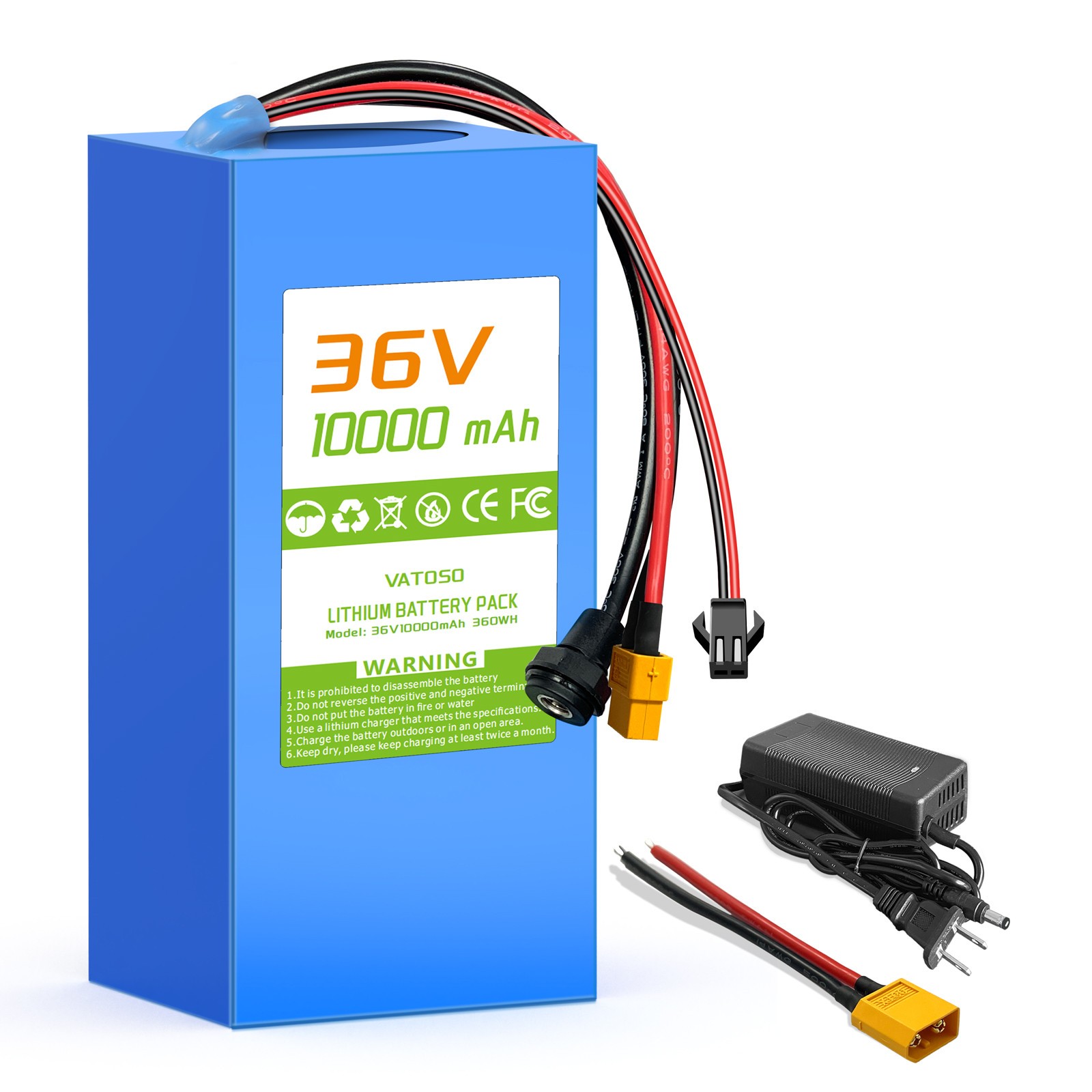 36Volt 10AH Ebike Battery Lithium for 100W-500W Ebike Electric Bicycle 25A BMS