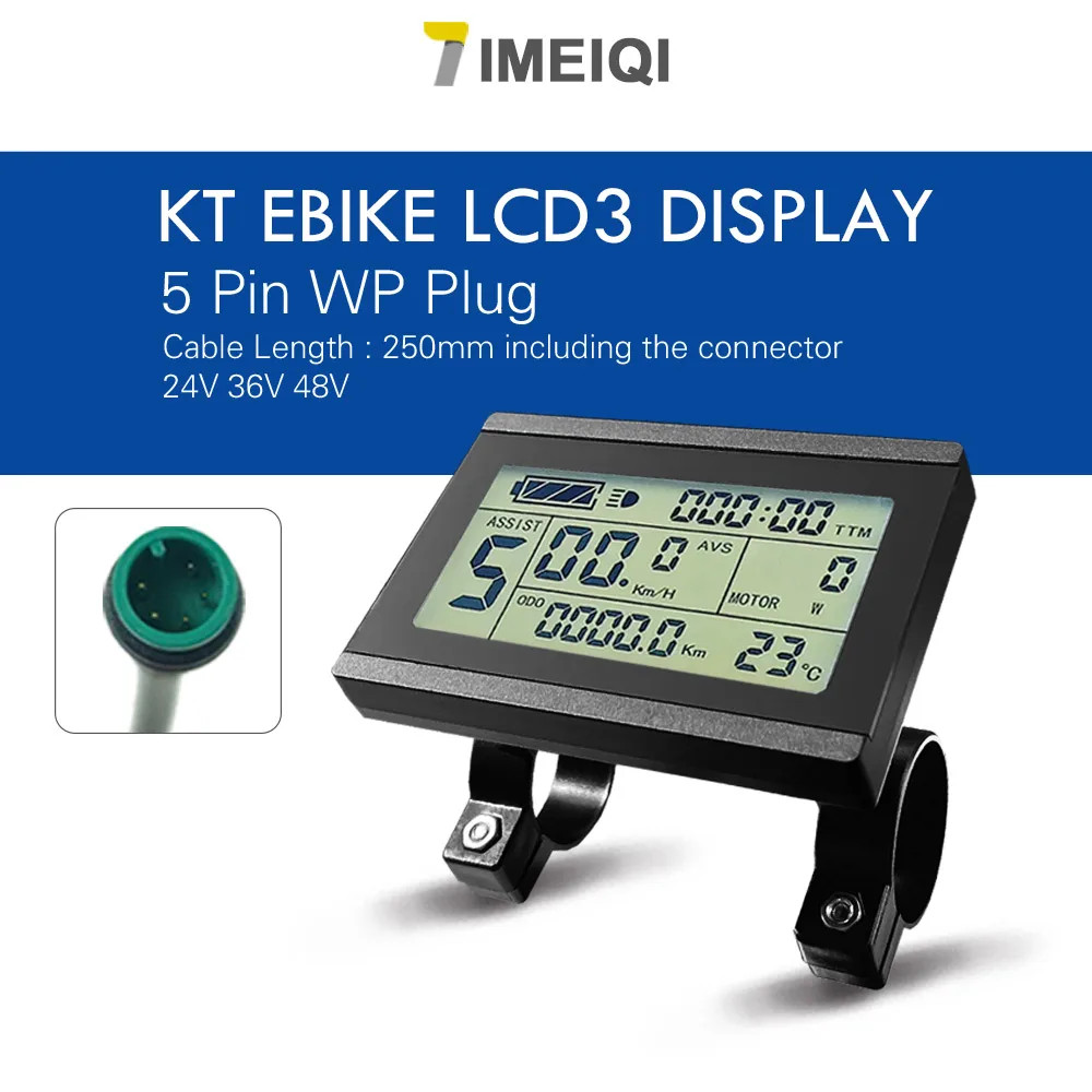 Ebike Dsiplay Waterproof SM Plug 24V 36V 48V 52V 60V 72V Intelligent Controller