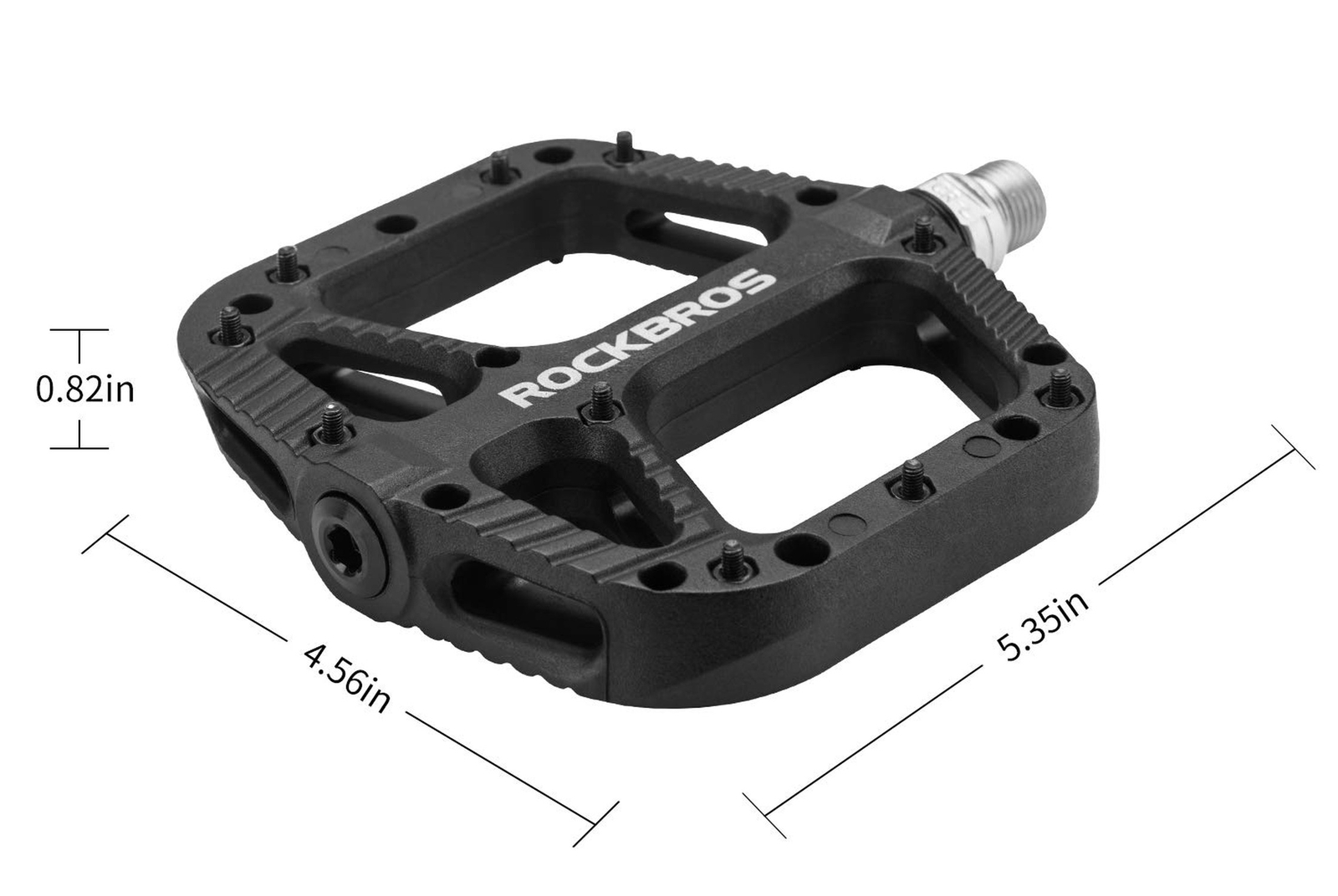 Rock BROS Mountain Bike Pedals Nylon Composite Bearing 9/16″ MTB Bicycle Peda…