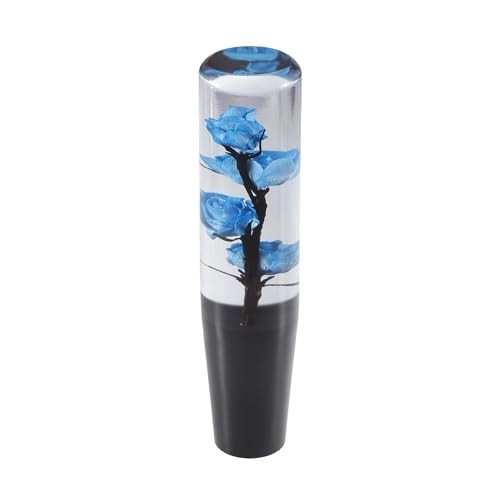 Universal Rose Flower Car Gear Shift Knob, Manual Automatic Stick 20cm Blue