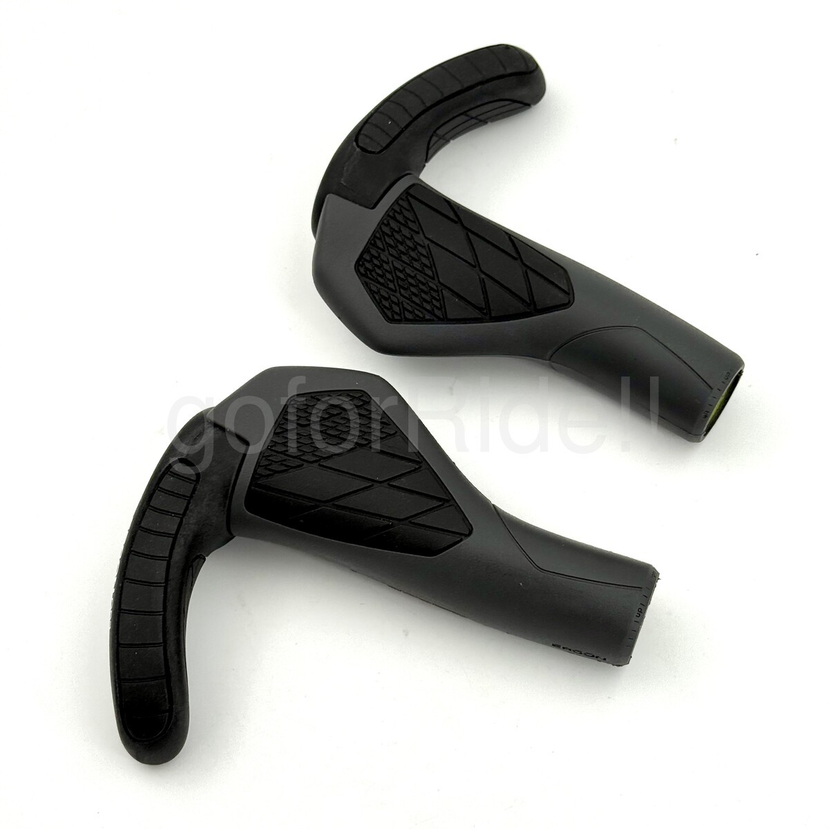 Ergon GS3 Large E-MTB Lock-On Grips Pair 3-Finger Bar End Anti-Slip Gray/Black