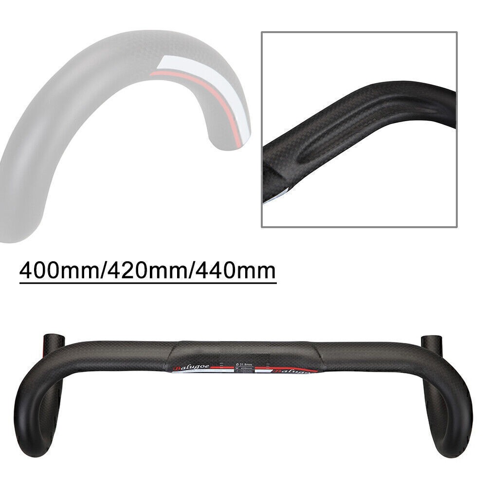 EC90 Road Bike Drop Bar Handlebar Carbon Fiber Bicycle Bars 31.8*400/420/440mm