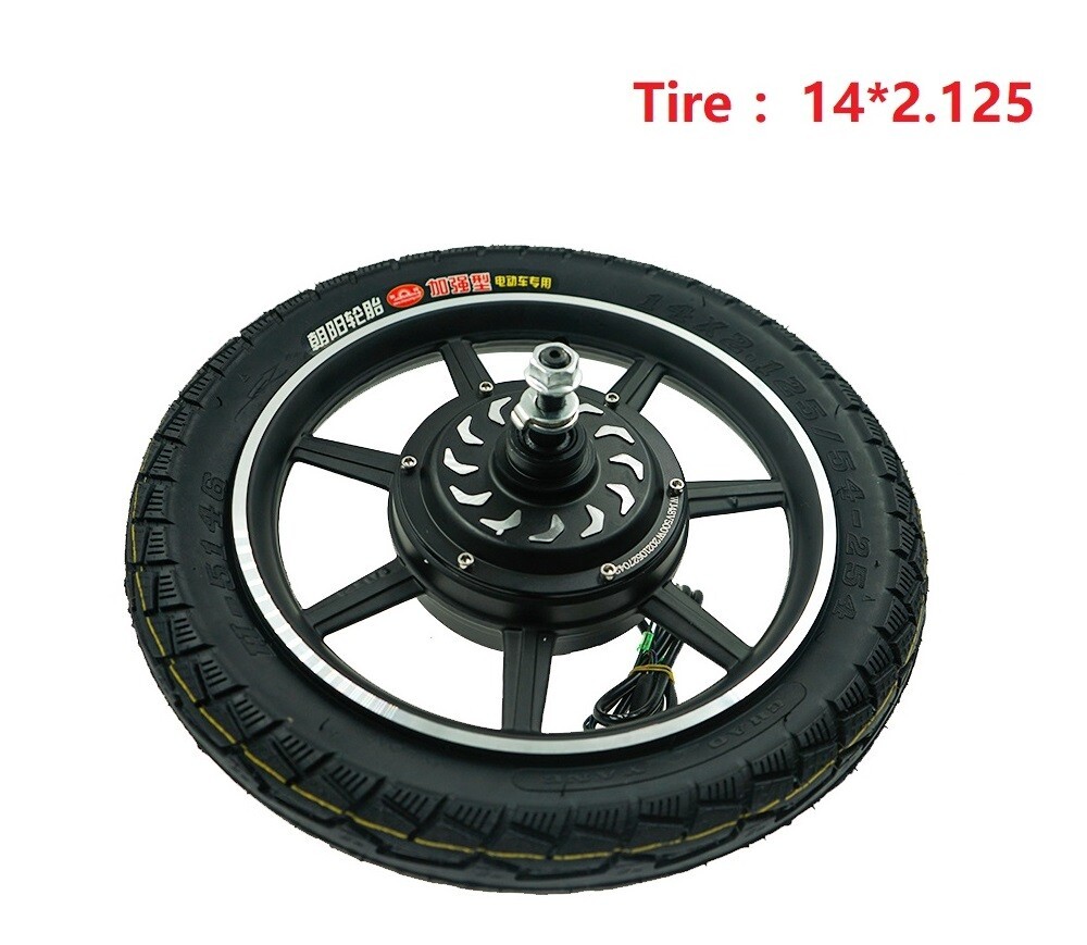 14 Inch Wheel Hub Motor Electric Bicycle Brushless Motor Tyre 14X2.125 350W 500W