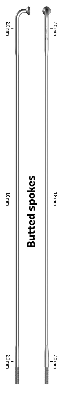 SAPIM RACE Spokes – 10-Pack – Silver Butted J-Bend NEW, includes FREE nipples
