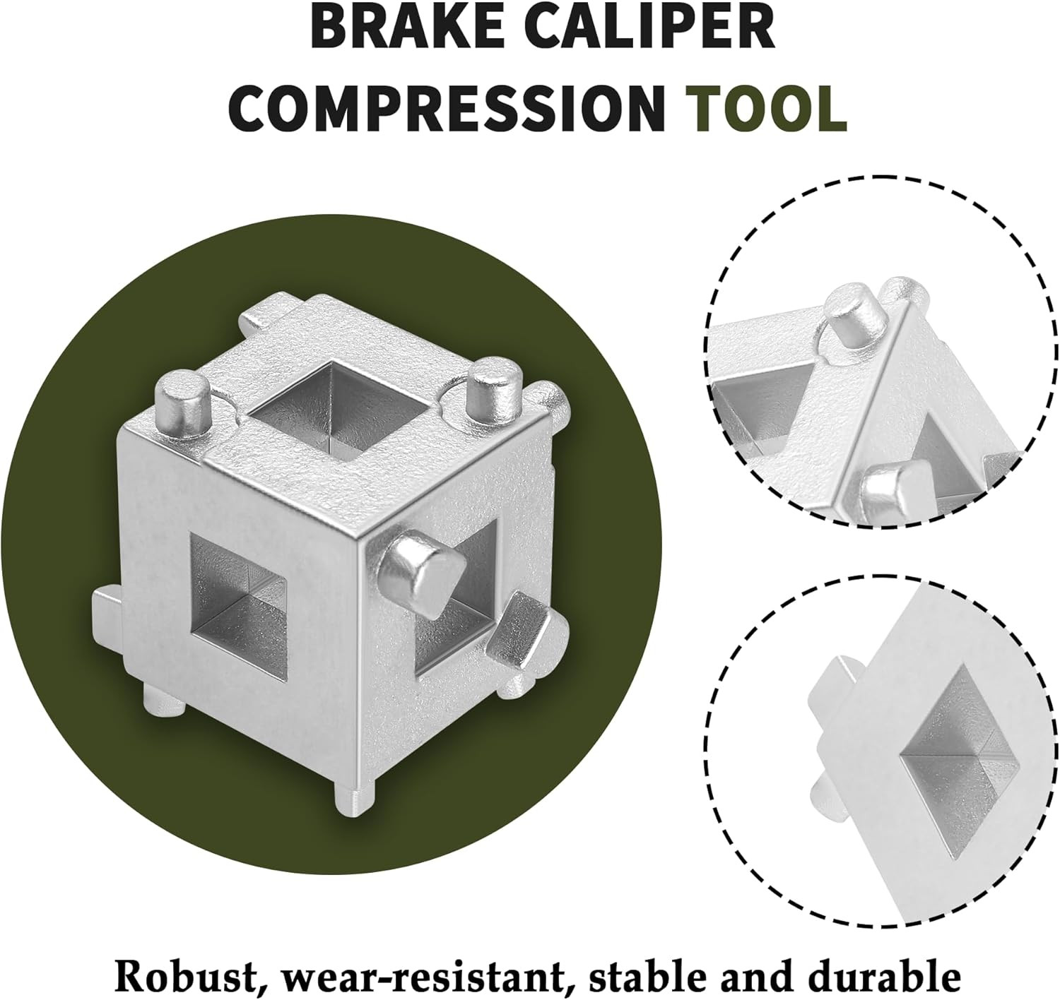 Junecarp Cube Brake Caliper Compression Tool,Steel Brake Caliper Tool Car Rear D