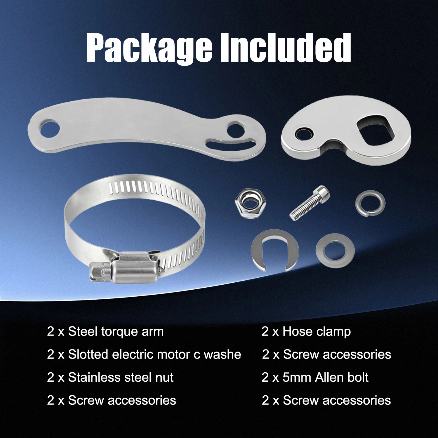 2 Kits Universal Torque Arm Conversion for Front or Rear E-Bike Hub Motor Models