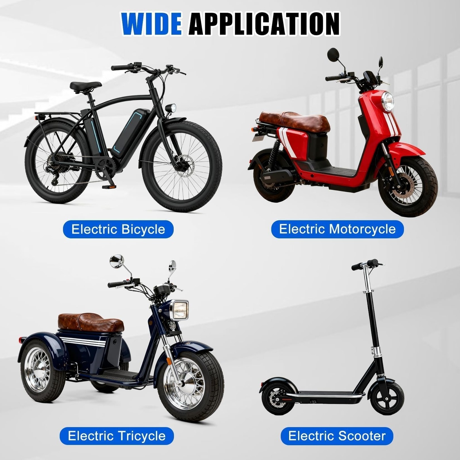20X Ebike Half Twist Throttle 3 Pin Waterproof 12V-72V Handle Grip Control USNew