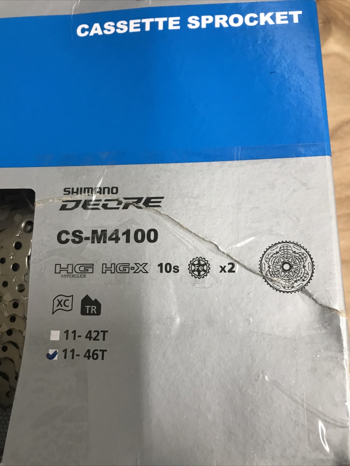 Shimano Deore CS-M4100-10 Cassette – 10-Speed, 11-46t, Silver
