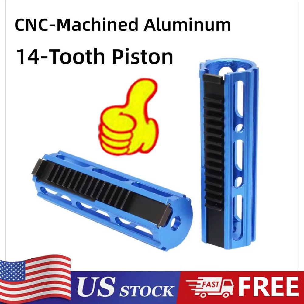 CNC-Machined Aluminum 14-Tooth AEG Piston