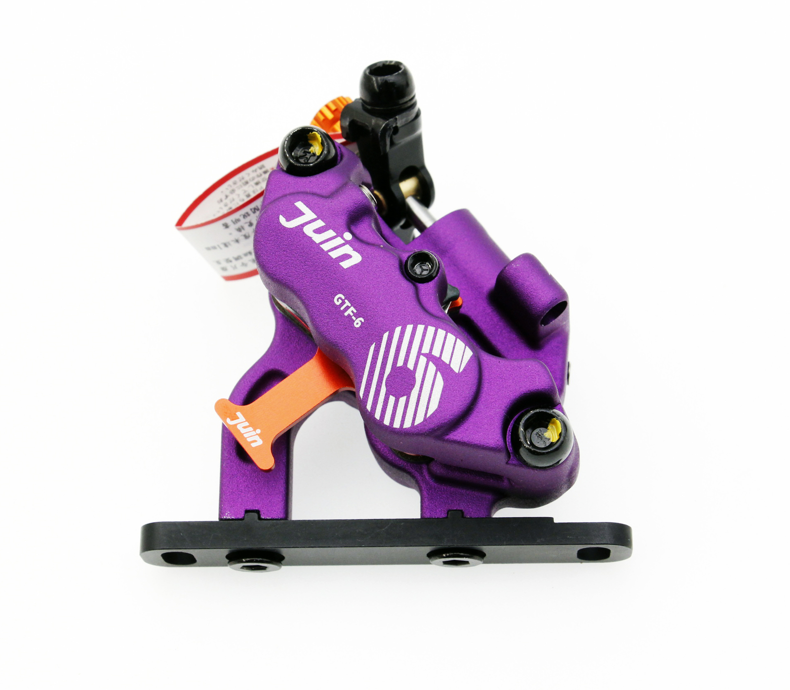 Juin Tech GTF6 Cyclocross Bike 6-Piston Hydraulic Brake Caliper Set Purple