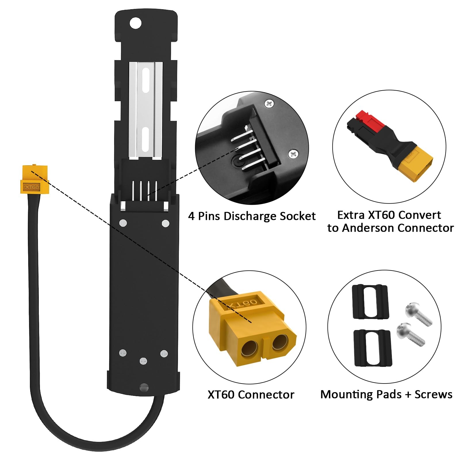 YASCO Ebike Battery Base Bottom Holder for Hailong Electric Bike Battery Moun