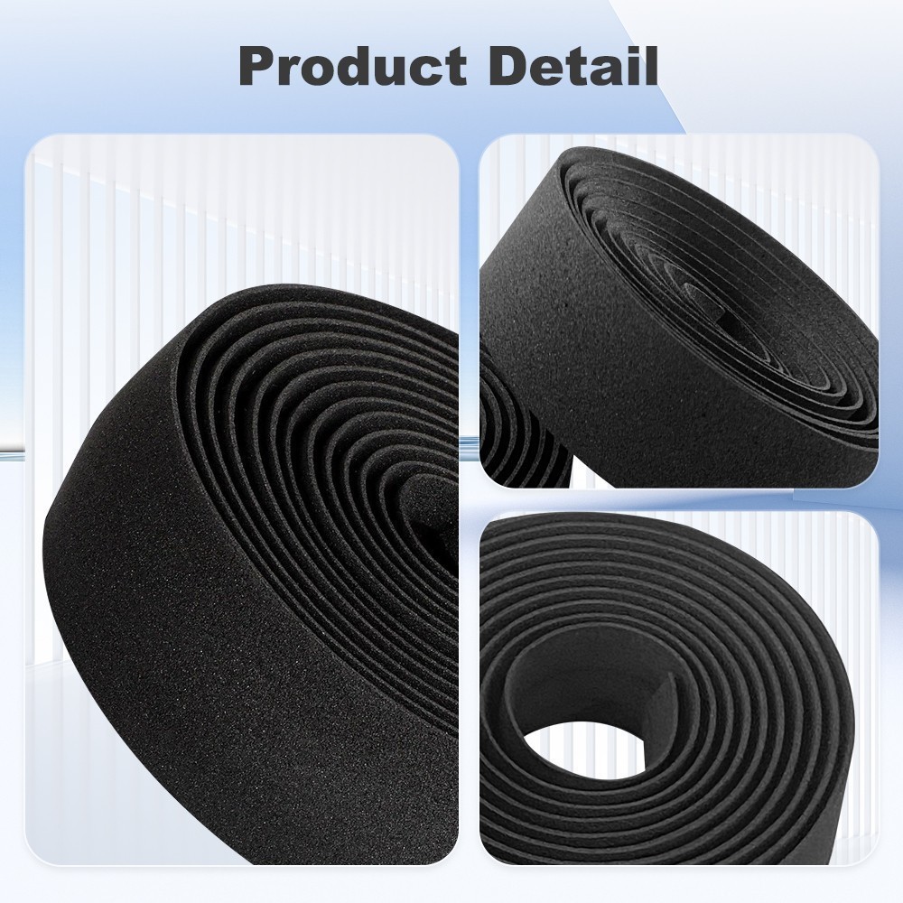 2Pcs Ebike Bike Bicycle Self-Adhesive EVA Anti Slip Handlebar Tape Bar Grip Wrap