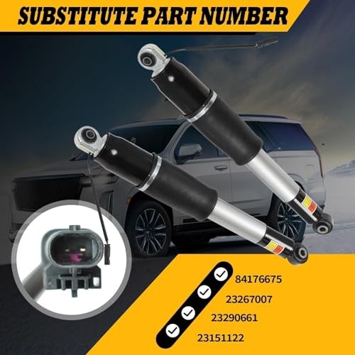 84176675 Pair Rear Airmatic Shock Absorber Struts Compatible with Escalade